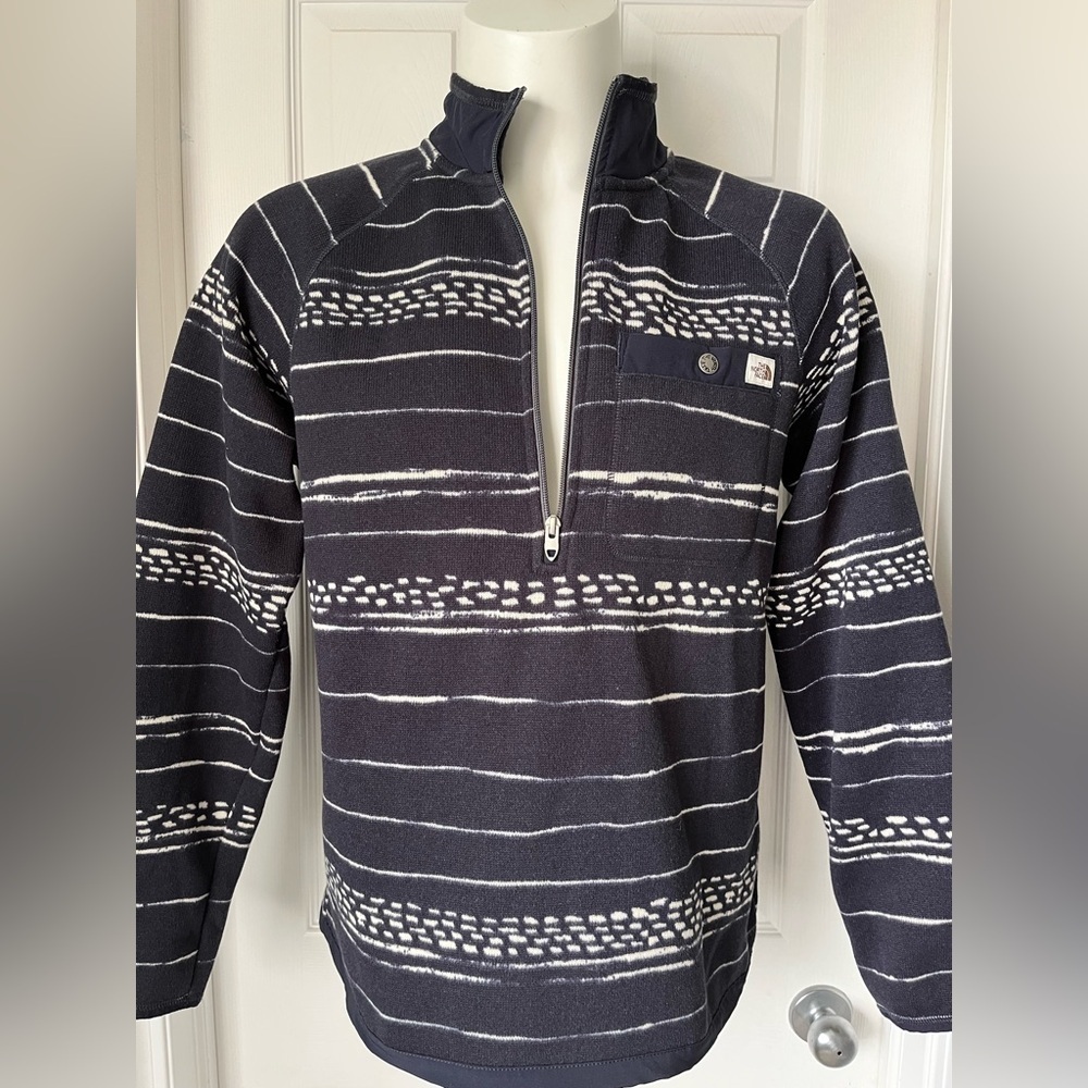 Mens The North Face Printed Gordon Lyons Quarter Zip Fleece Pullover Medium - Picture 7 of 13